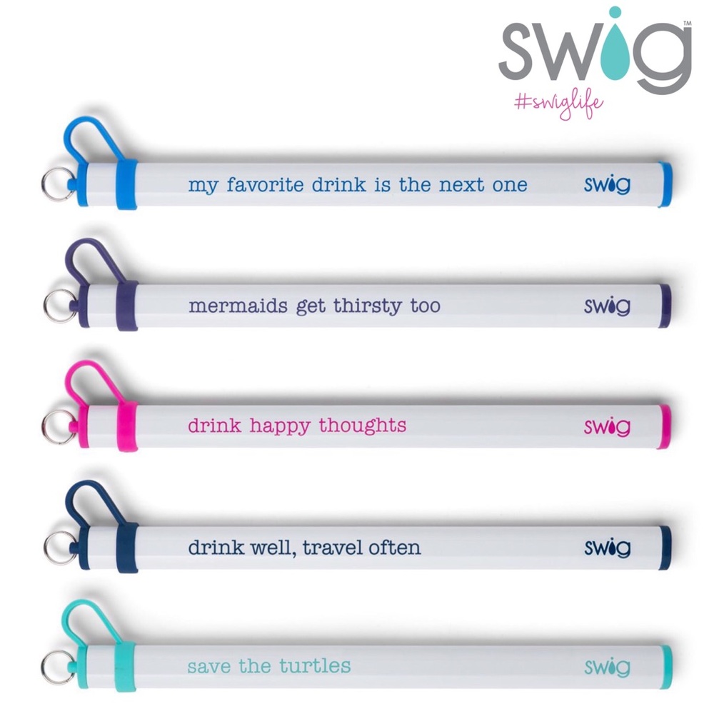 Swig Double Stainless Steel Straw Set